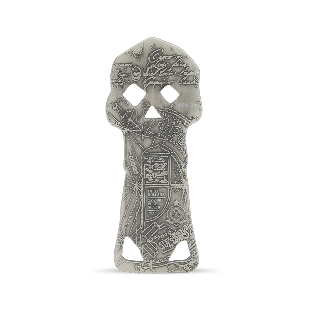 The Goonies - Copper Bones Skeleton Key 2oz Silver Coin