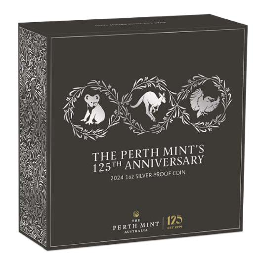 The Perth Mint’s 125th Anniversary 2024 1oz Silver Proof Coin