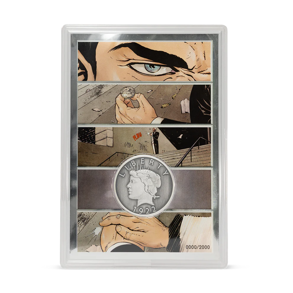 Two-Face's Coin 1/2oz Silver Coin + 5g Silver Foil Set