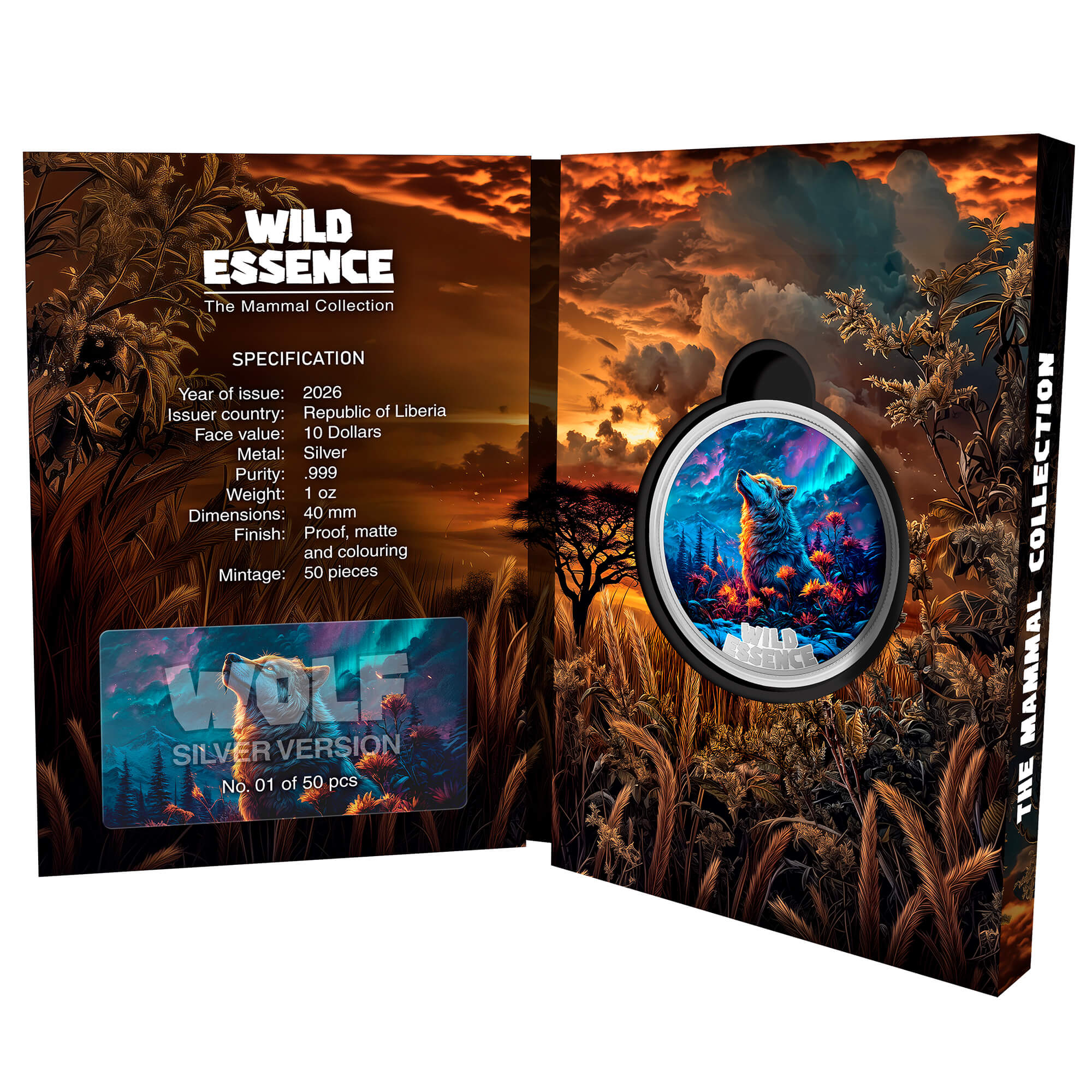 Wild Essence Mammals 2026 1oz Full Gilded Five Coin Collection