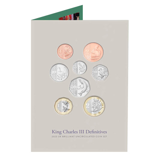 King Charles III Definitives 2023 UK Brilliant Uncirculated Coin Set