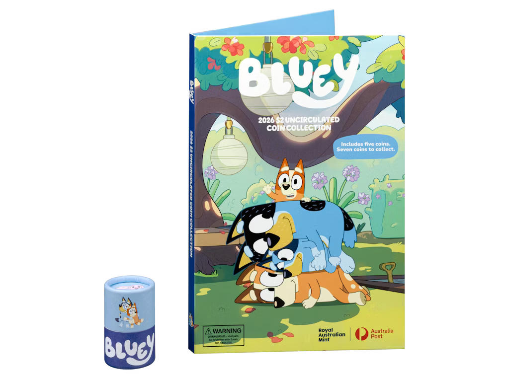 Bluey 2026 $2 Uncirculated Collection Folder and Five-Coin Set