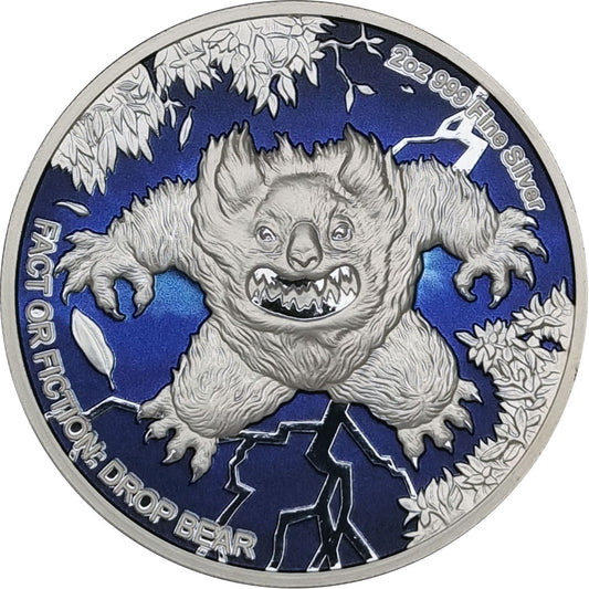 Fact or Fiction: Drop Bear 2024 Niue $5 2oz Silver Proof Coin *Pre-Order*