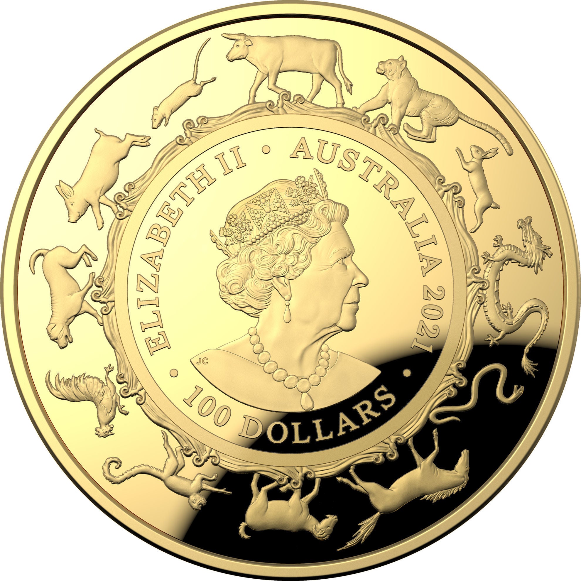Lunar Year of the Ox 2021 $100 Gold Proof Domed Coin