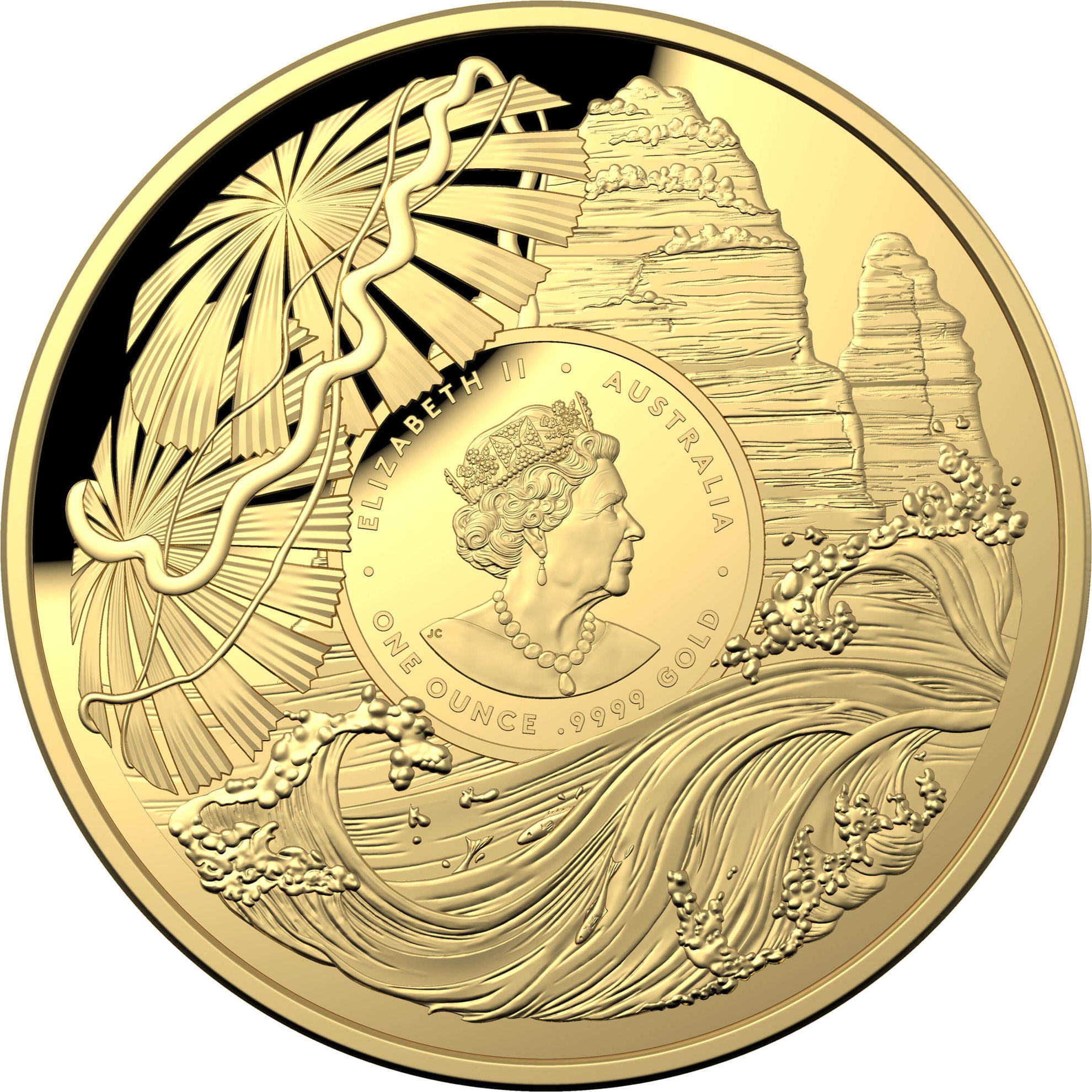 Beauty, Rich & Rare – Great Barrier Reef 2022 $100 Gold Coloured Proof Domed Coin