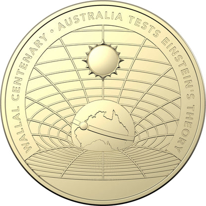 Wallal Centenary Australia Tests Einstein's Theory - $1 Uncirculated coin 2022