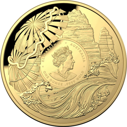 Beauty, Rich & Rare – Daintree Rainforest 2022 $100 Gold Coloured Proof Domed Coin