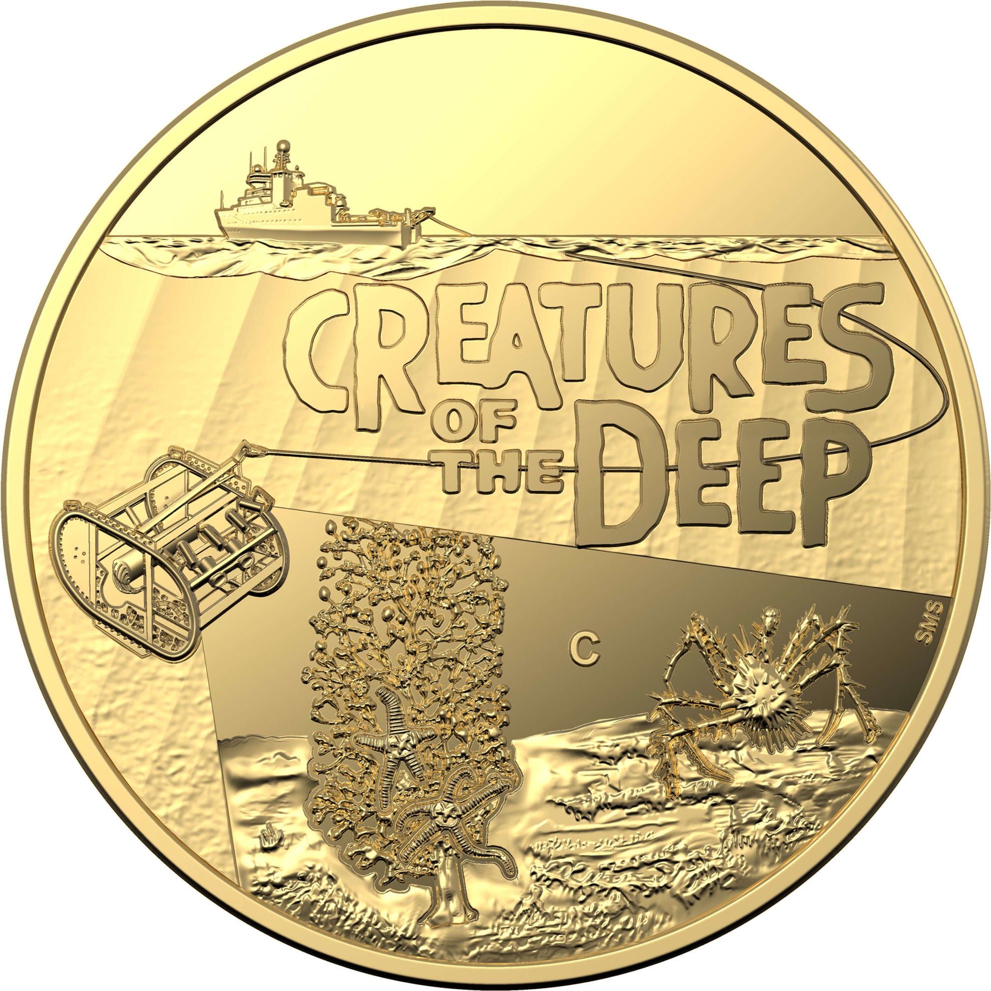 Creatures of the Deep - $10 Gold Proof ‘C’ Mintmark Coin 2023